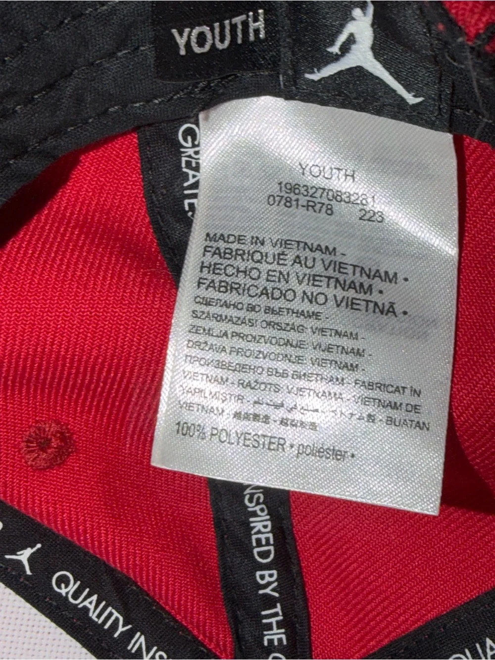 Jordan Red and Black 23 Embroidered Cap